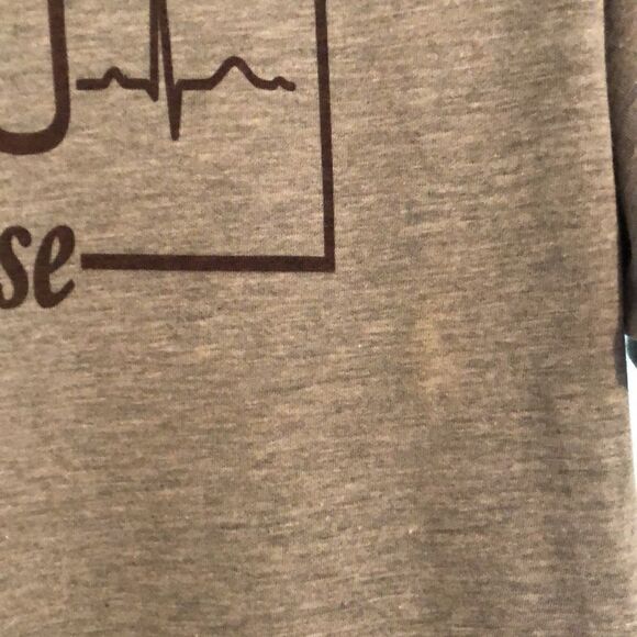 ICU Nurse M Gray Telemetry Strip Short Sleeve Tee - Picture 10 of 10